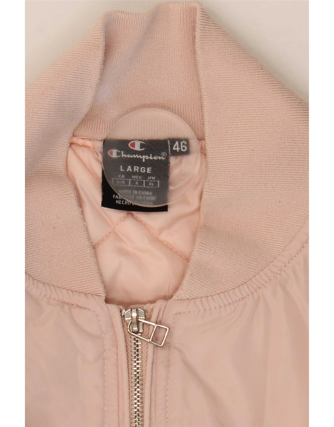 Champion Kvinders grafisk bombeflyjakke IT 46 Large Pink Polyester