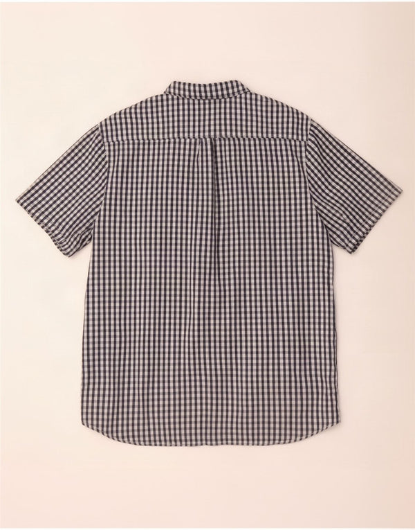 Vans Kortærmet herreskjorte med klassisk pasform Medium Navyblå Gingham Cotton