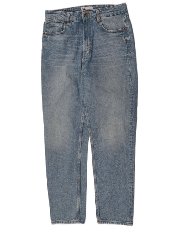 Zara Womens High Rise Tapered Jeans EU 40 Medium W30 L28 Blue