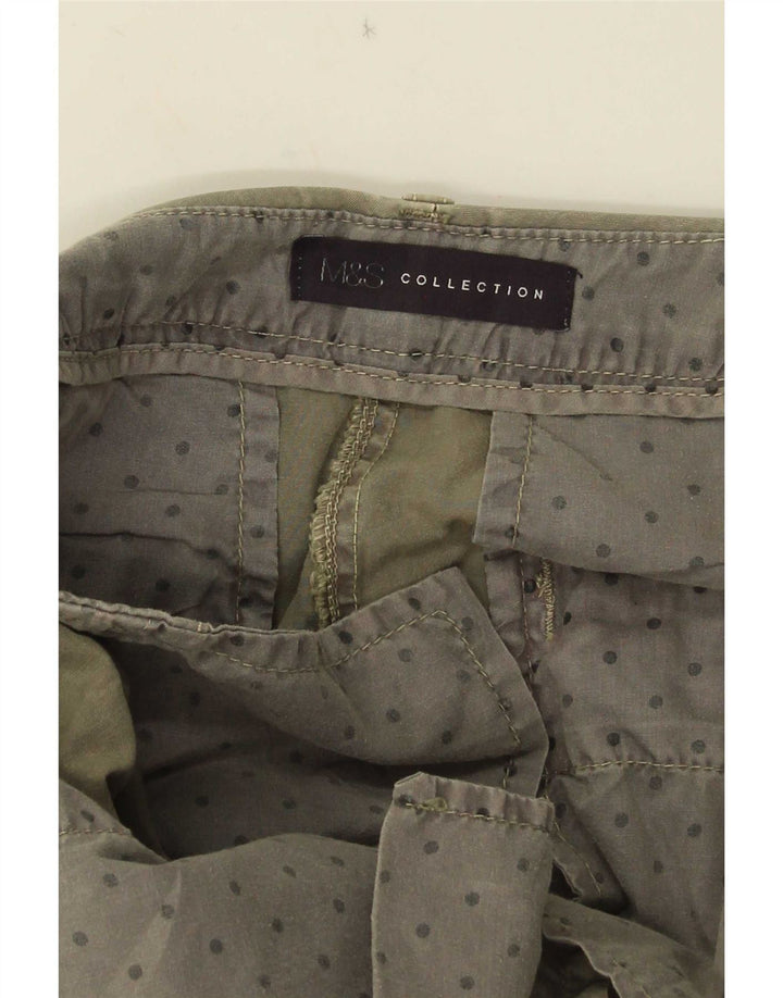 Marks & Spencer Dame Slim Chino Bukser W28 L26 Khaki Spotted