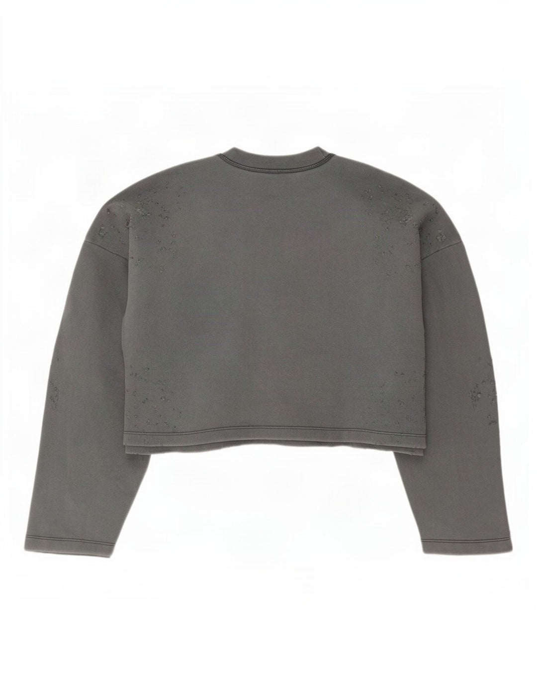 Zara Womens Crop Oversized Sweatshirt Jumper UK 14 Medium Grey Bomuld