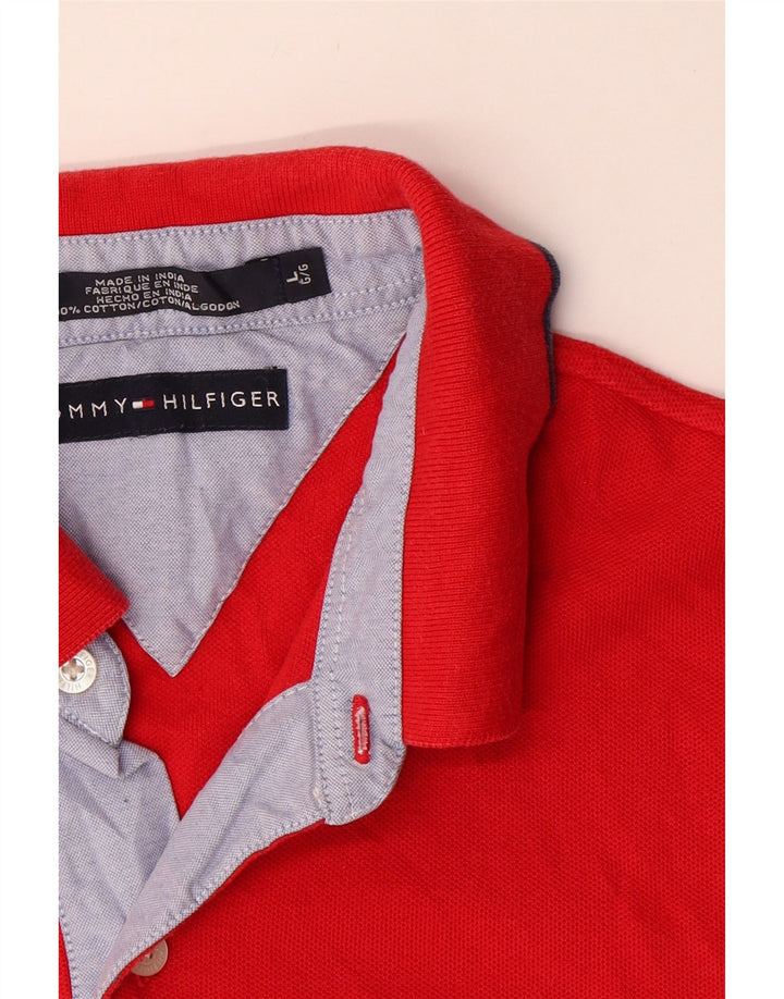 Tommy Hilfiger Poloskjorte til mænd Stor rød bomuld