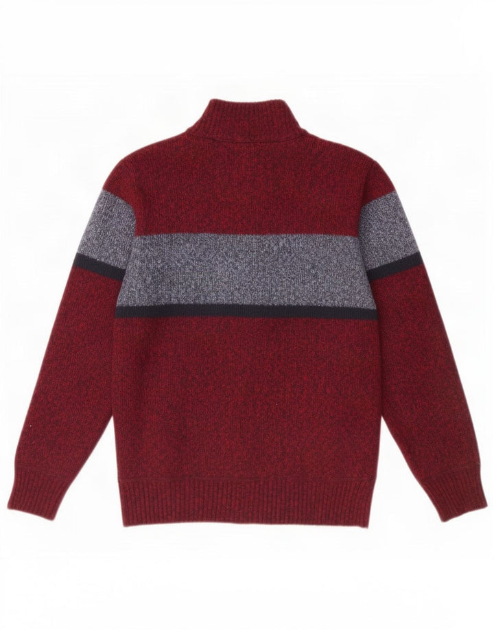 Pierre Cardin Herre Cardigan Sweater Lille Rød Colourblock Polyester
