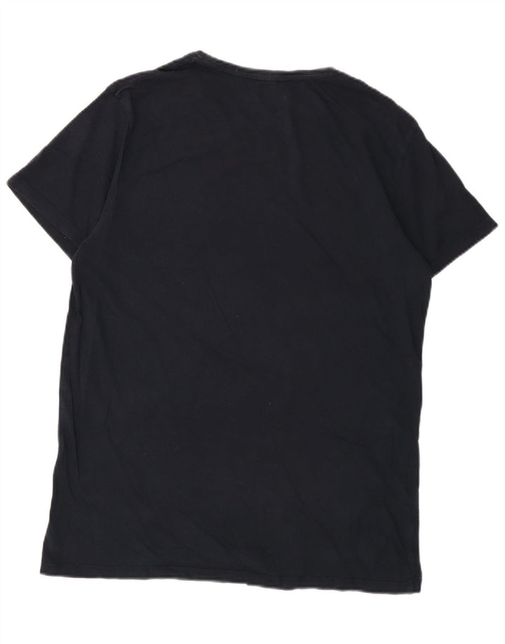 Timberland Herre grafisk T-shirt top mellem marineblå bomuld