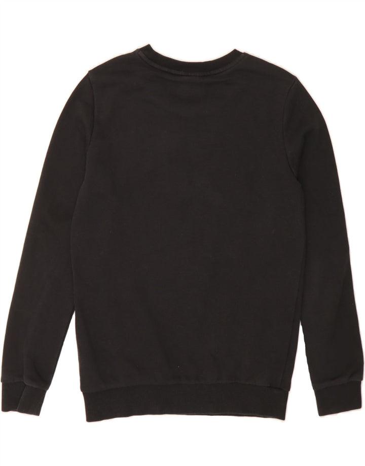 PUMA Womens Graphic Sweatshirt Jumper UK 10 Small Black Cotton Vintage Puma and Second-Hand Puma from Messina Hembry 