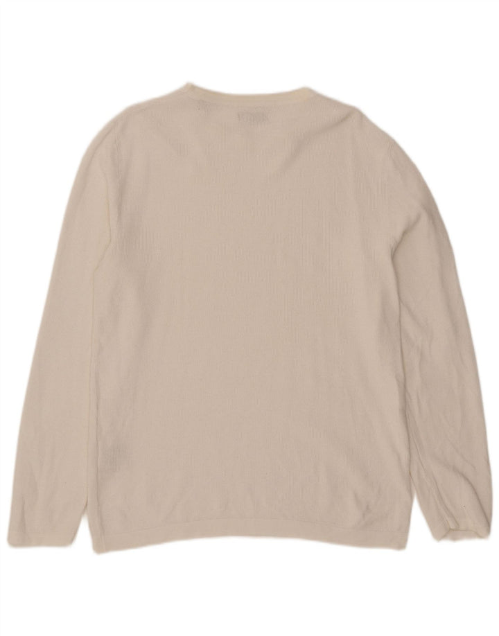 Jack & Jones Herre sweater med rund hals, stor hvid bomuld
