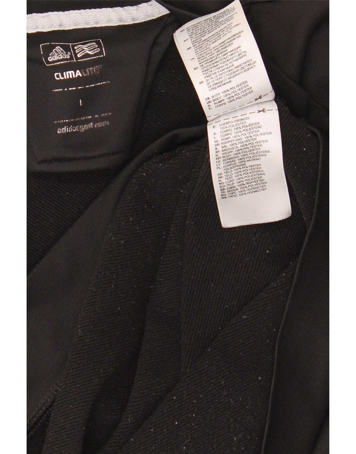 Adidas Herre Climalite Sweatshirt med lynlås, stor sort polyester