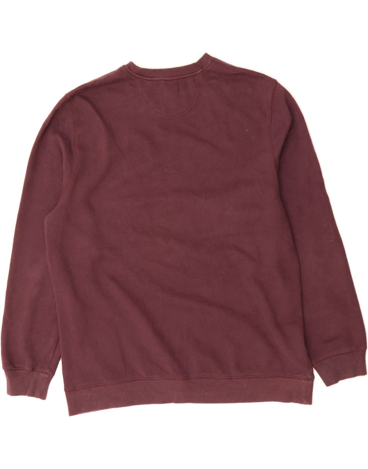IZOD Mens Sweatshirt Jumper XL Burgundy Cotton Vintage Izod and Second-Hand Izod from Messina Hembry 