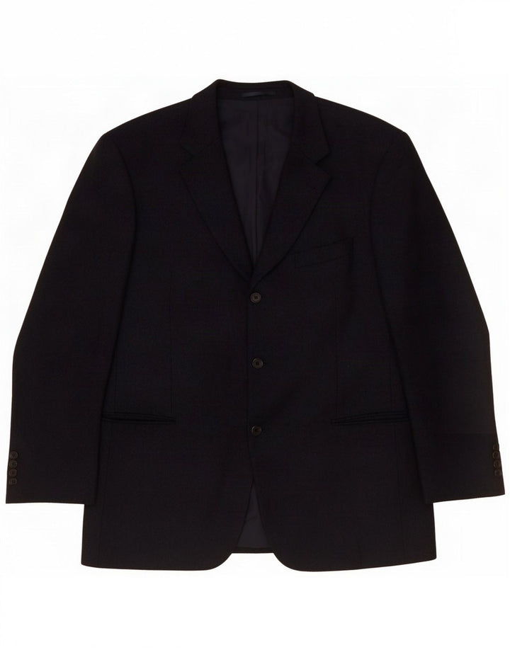 Hugo Boss Herre 3-knaps blazerjakke EU 54 2XL Navy Blue Virgin Wool