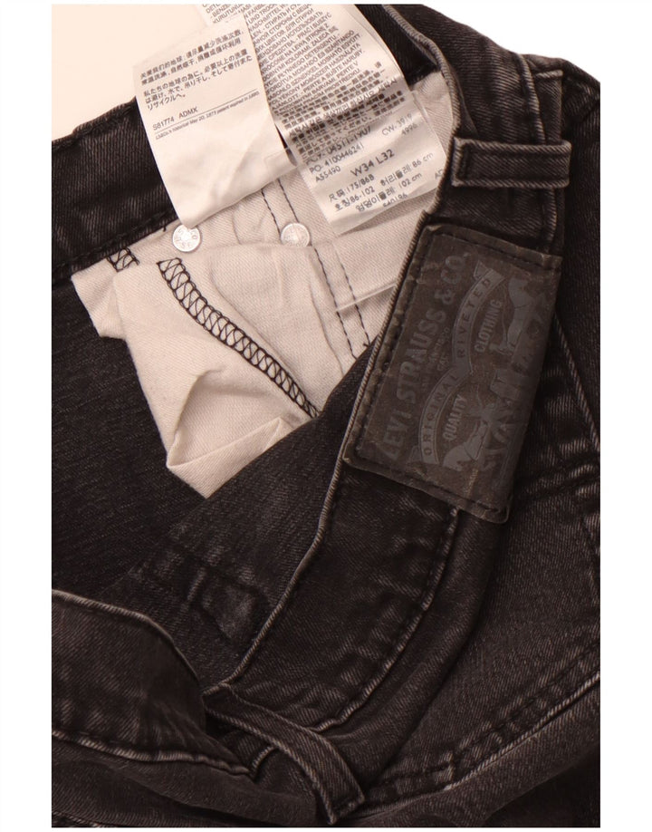 LEVI'S Dame 511 Slim Jeans W34 L32 Sort Bomuld