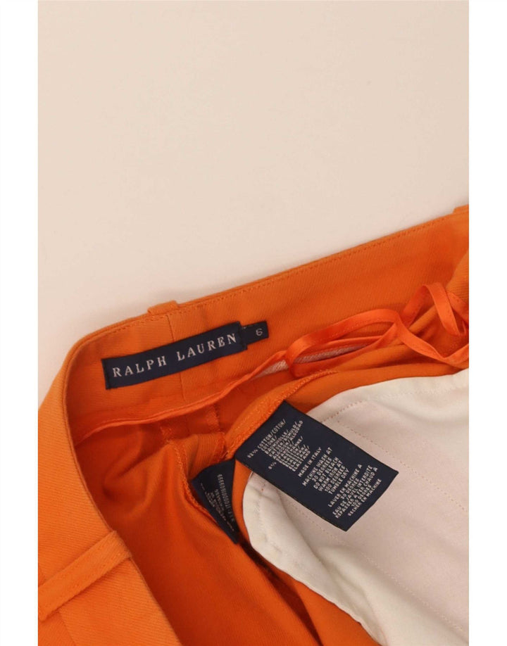 Ralph Lauren Womens Riding Cropped Trousers US 6 Medium W30 L26 Orange