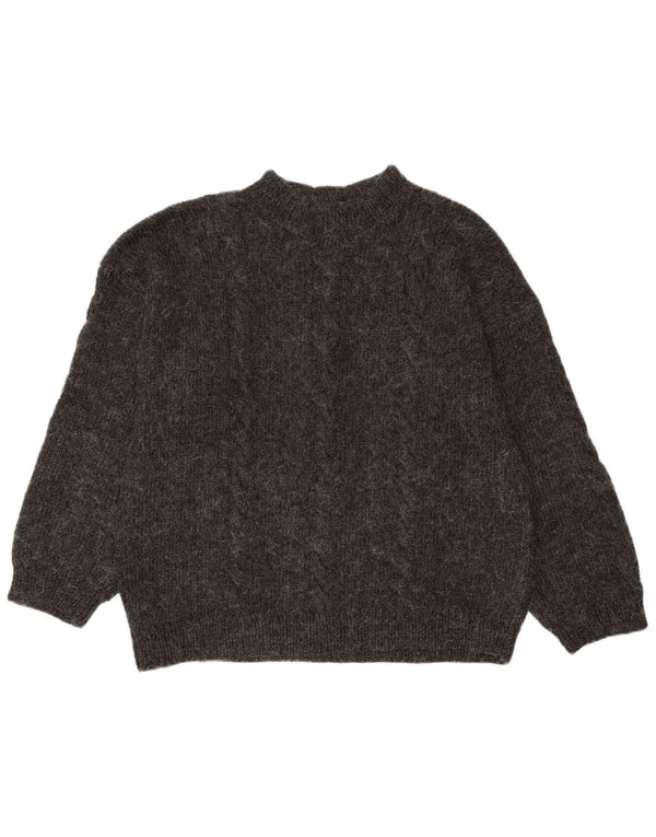 Vintage Herre Turtle Neck Jumper Sweater Large Grå