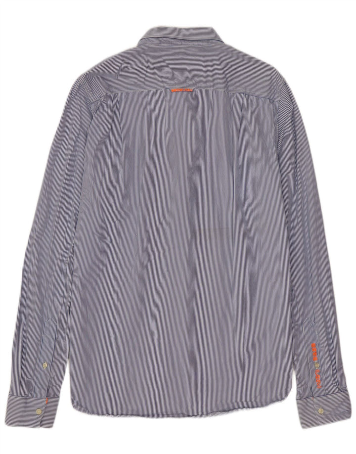 SUPERDRY Herreskjorte Medium Blue Pinstripe Cashmere