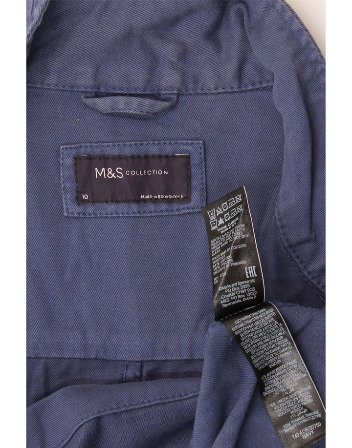 Marks & Spencer Kvinder Oversized Utility Jacket UK 10 Small Navy Blue