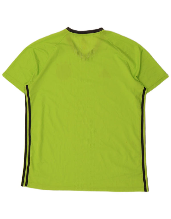 Adidas Herre Deutscher Fussball Bund T-Shirt Top XL Grøn Polyester