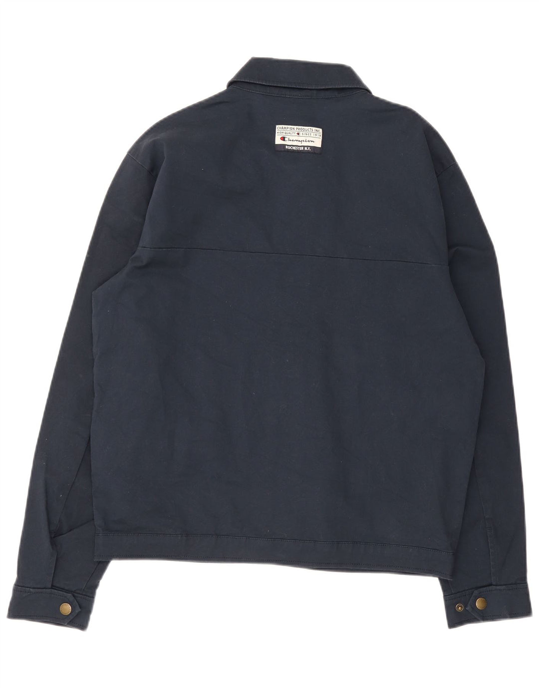 Champion Herre Bomber Jacket UK 38 Medium Navy Blue Cotton