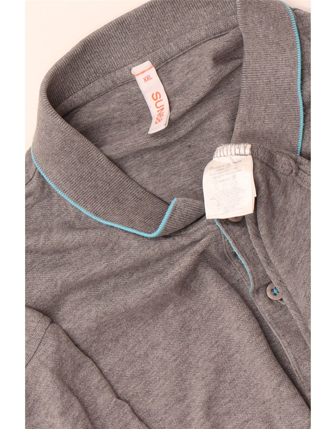 SUN68 Herre poloshirt 2XL gråstribet bomuld