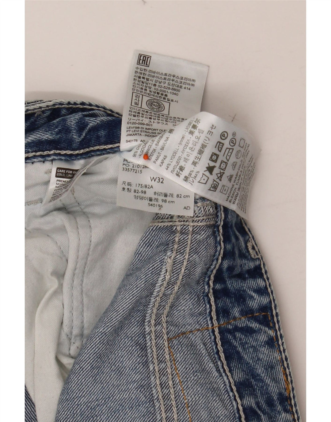 LEVI'S Herre Carpenter Loose Fit højtaljede cropped jeans W32 L24 Blå