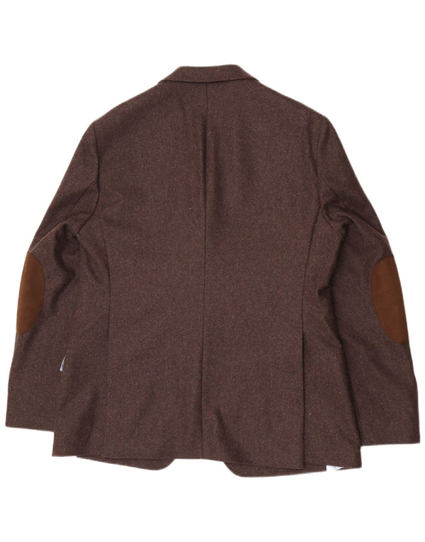 Sarar Mens 2 Button Blazer Jacket UK 40 Large Brown Wool