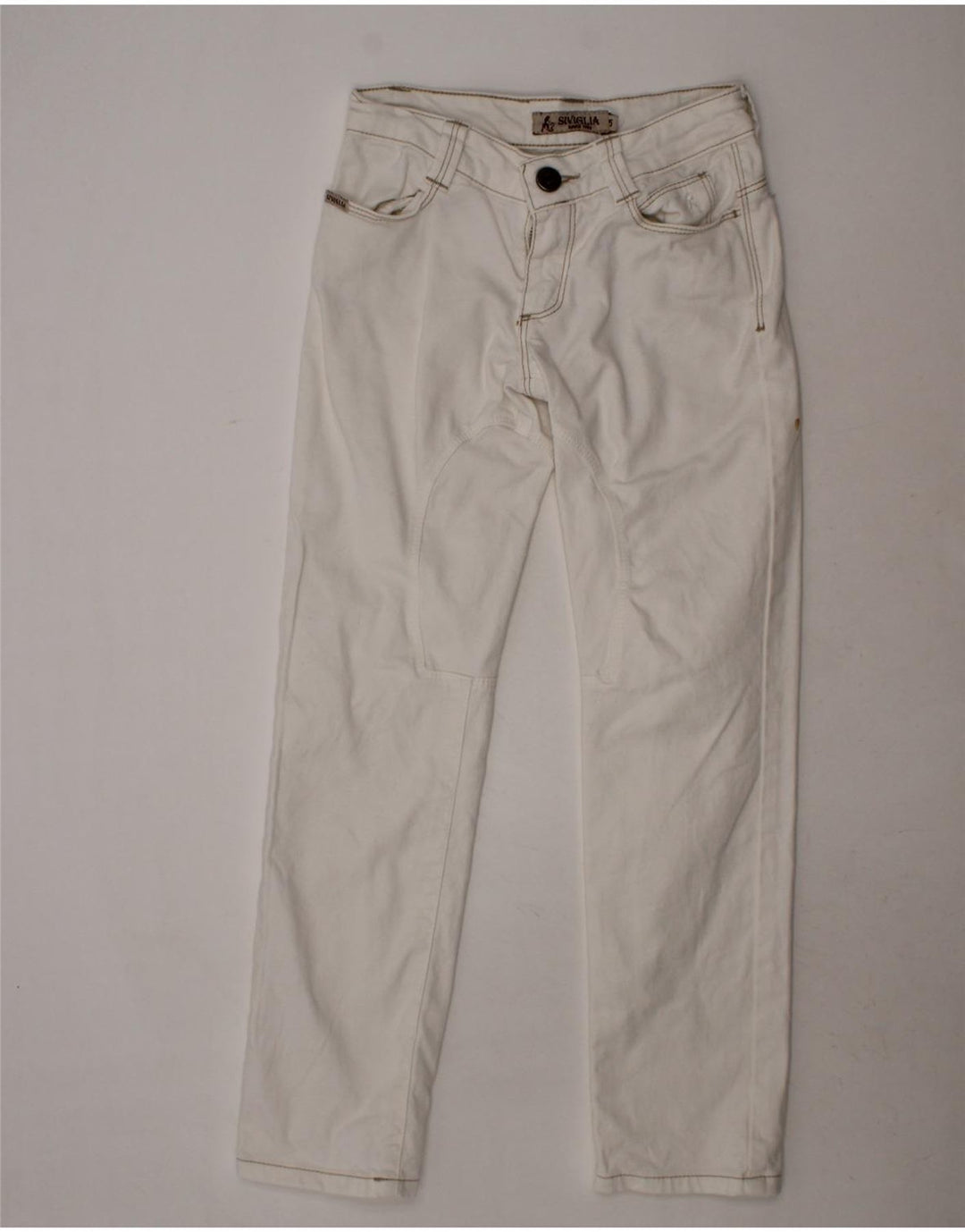 SIVIGLIA Girls Slim Jeans 6-7 Years White Cotton Vintage SIVIGLIA and Second-Hand SIVIGLIA from Messina Hembry 