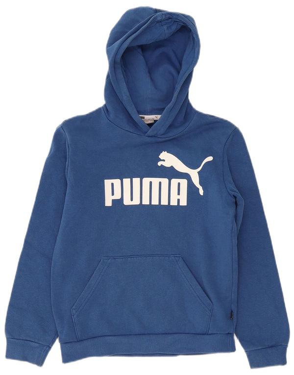 Puma drenge grafisk hættetrøje 11-12 år blå bomuld