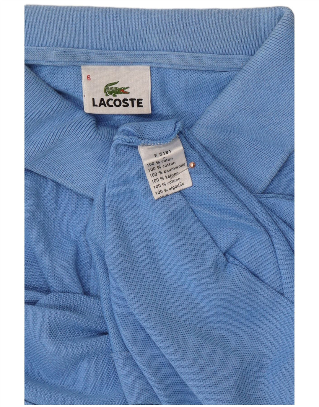 LACOSTE Poloshirt til mænd str. 6 XL Blå bomuld