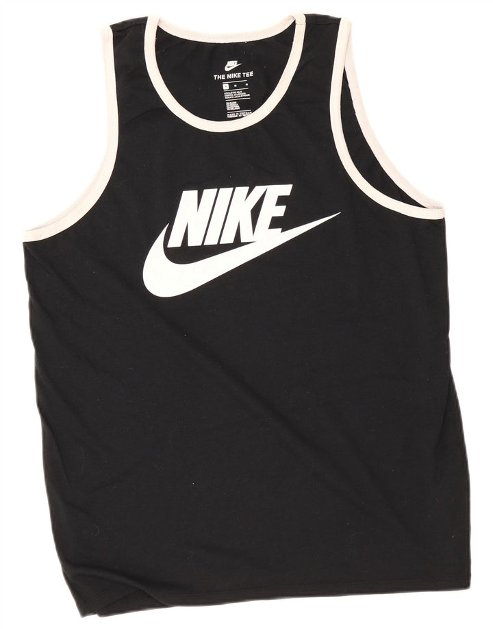 Nike Herre Athletic Cut Grafisk Vest Top Medium Sort Polyester