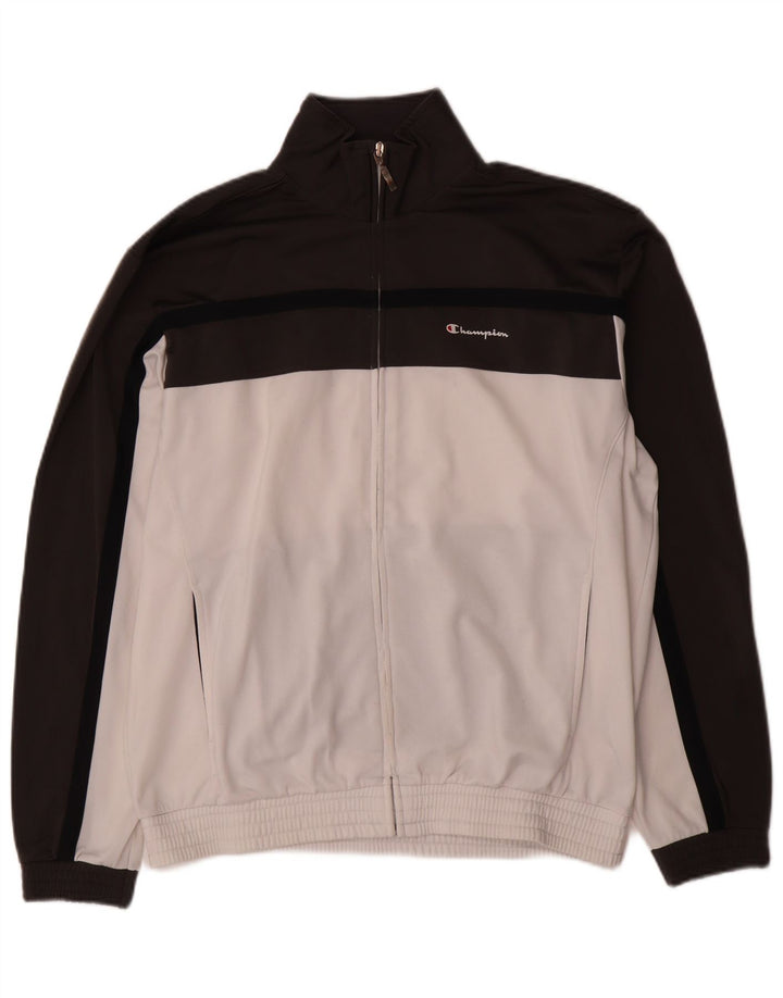 Champion Træningsdragt til mænd Topjakke Stor Sort Colourblock Polyester