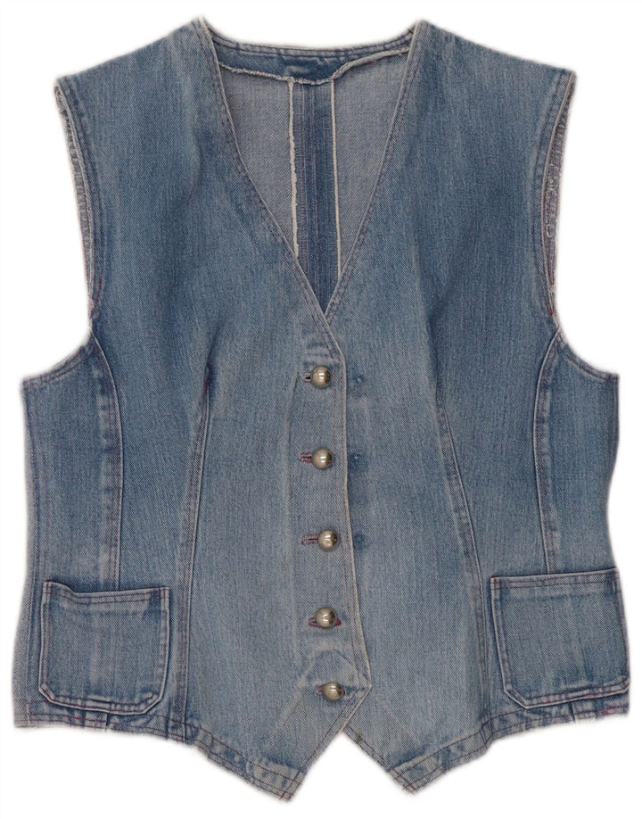 Vintage Dame denim vest UK 14 Medium Blue