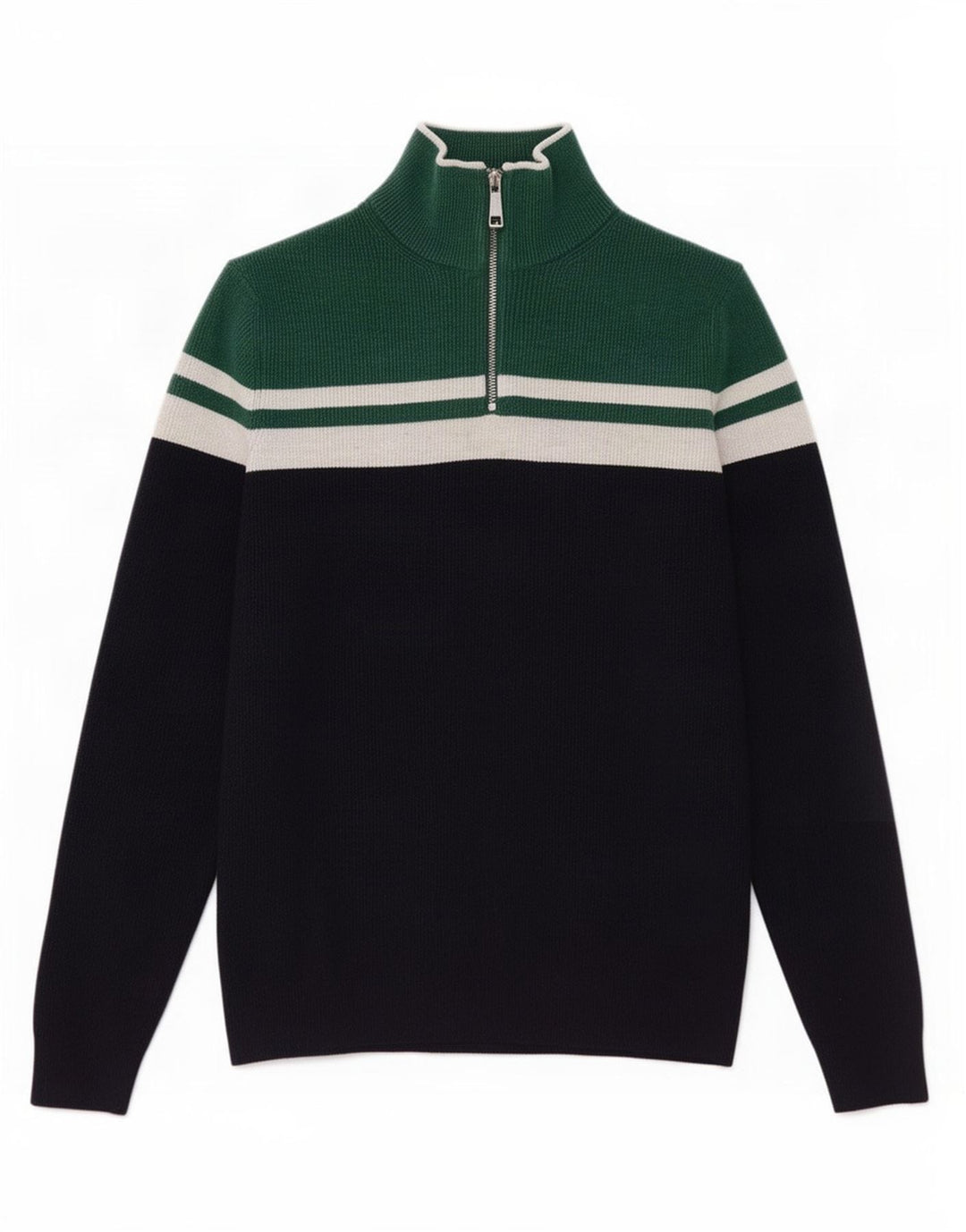 Marks & Spencer Herre sweater med lynlåshals, lille marineblå farveblok