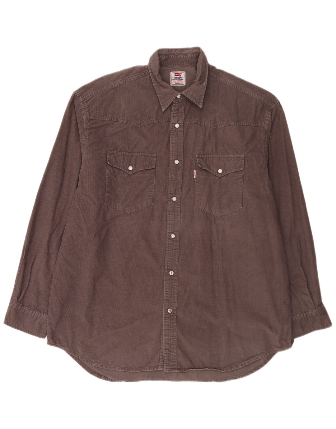 Levi's Herre fløjlsskjorte XL brun bomuld