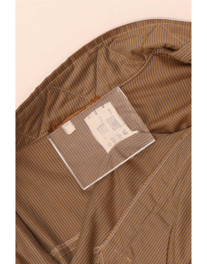 Southern Herre Utility Jacket IT 48 Medium Beige Pinstripe Polyester