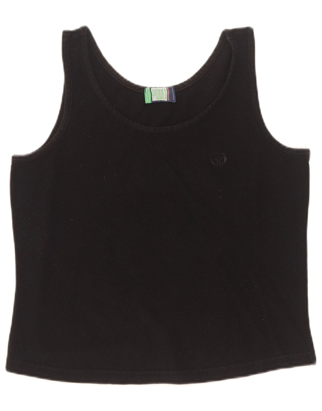 Sergio Tacchini Dame Crop Vest Top UK 10 Lille Sort
