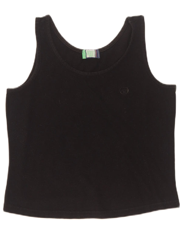 Sergio Tacchini Dame Crop Vest Top UK 10 Lille Sort