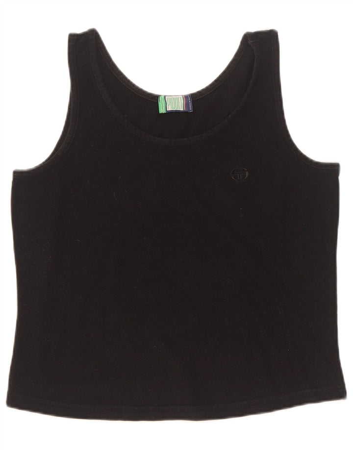 Sergio Tacchini Dame Crop Vest Top UK 10 Lille Sort