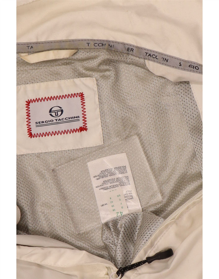 SERGIO TACCHINI Regnjakke til kvinder IT 42 Medium White Polyester