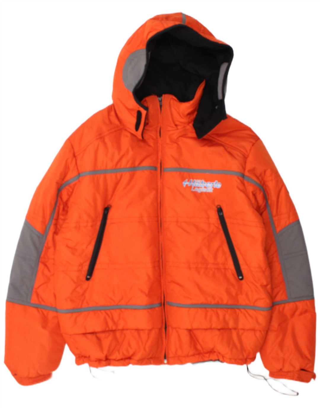 Diadora Herre hættepolstret jakke UK 40 Large Orange Colourblock Polyamid