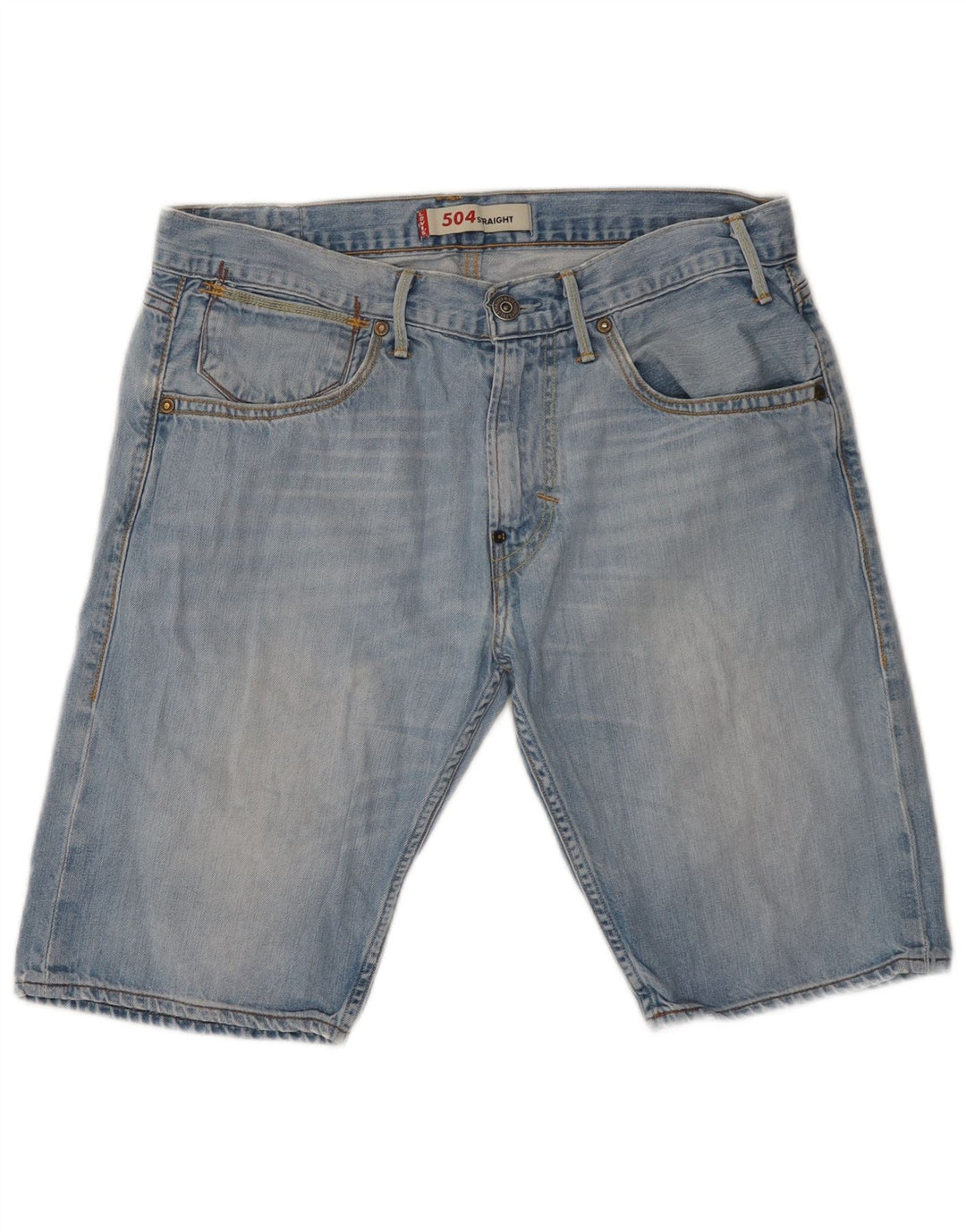 Levi's Herre 504 denimshorts W32 mellemblå bomuld