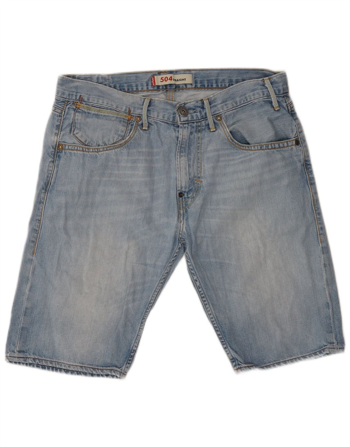 Levi's Herre 504 denimshorts W32 mellemblå bomuld