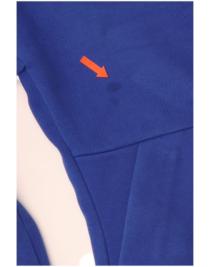 ADIDAS grafisk hættetrøje med lynlås til kvinder UK 12/14 Mellemblå bomuld