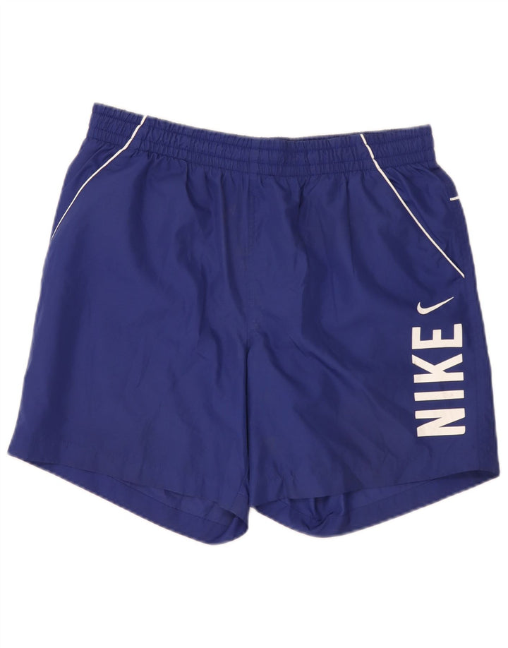 Nike grafiske sportsshorts til mænd, store blå polyester