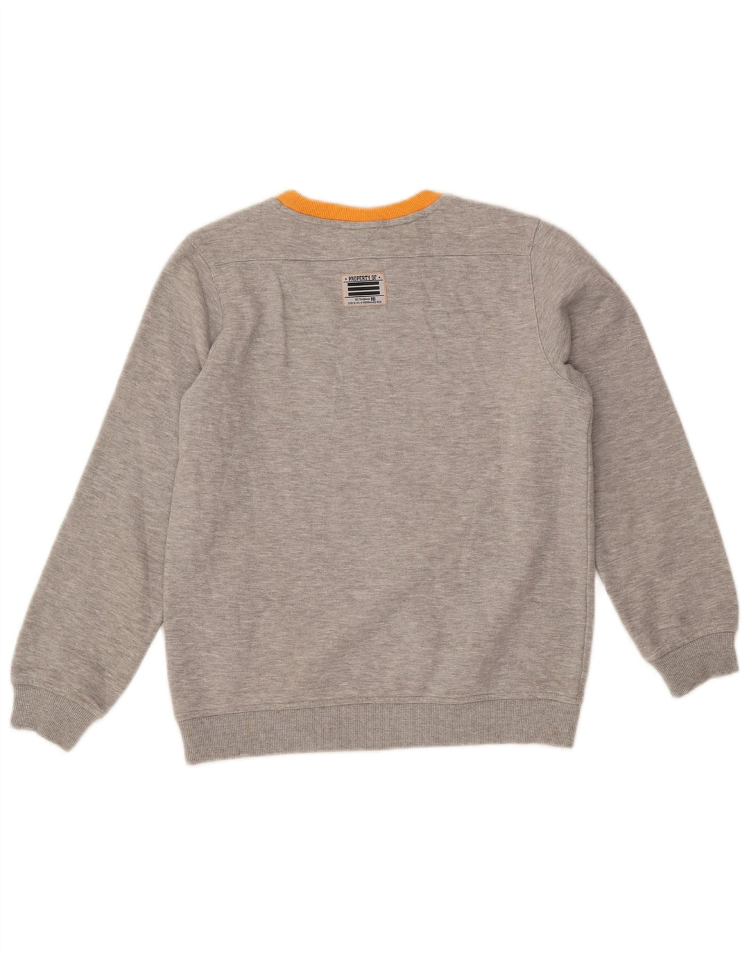 ADIDAS grafisk sweatshirttrøje til piger 11-12 år grå flækket bomuld