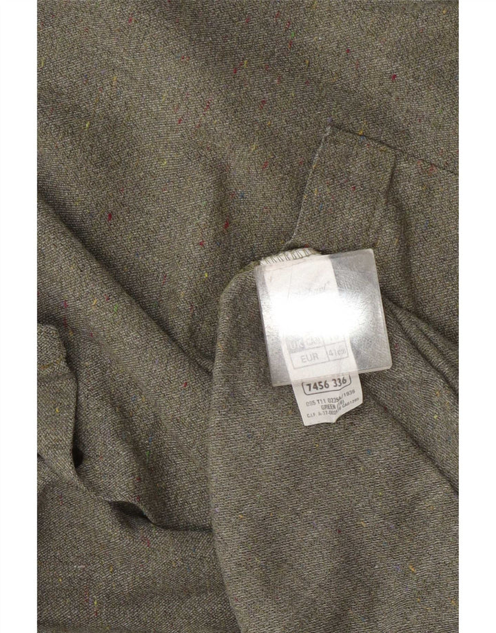 Marks & Spencer Herre St. Michael skjorte str. 41 16 Stor grøn bomuld