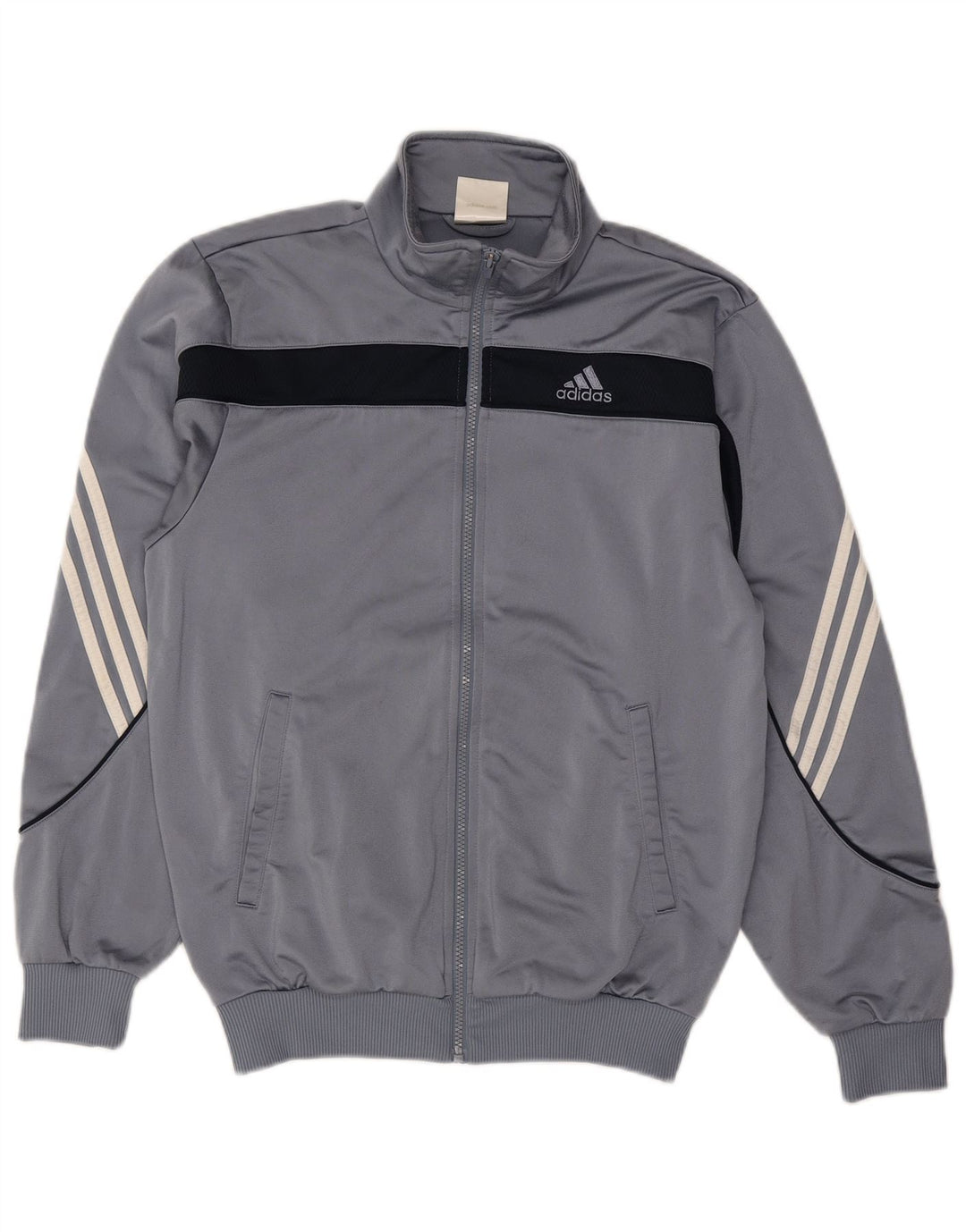 ADIDAS Grafisk træningsdragt topjakke til mænd UK 36/38 Lille grå farveblok
