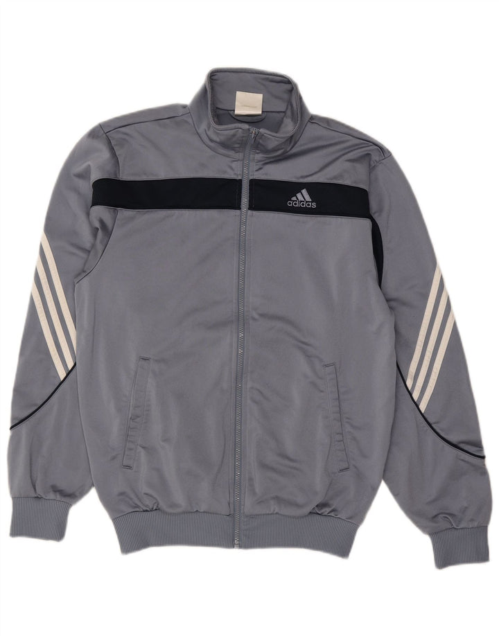 ADIDAS Grafisk træningsdragt topjakke til mænd UK 36/38 Lille grå farveblok