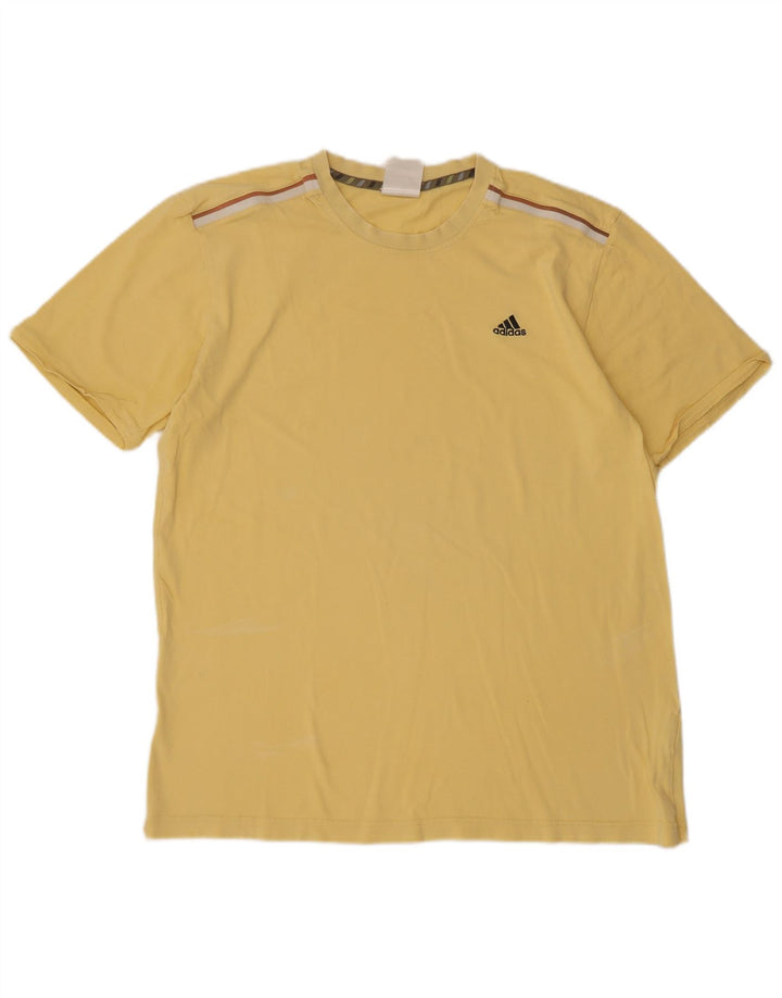 Adidas Herre T-Shirt Top Stor Gul Bomuld