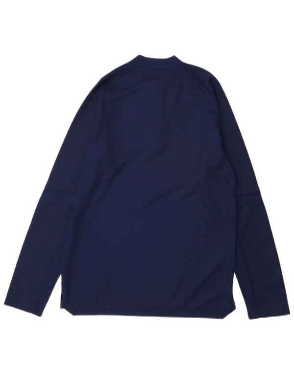 Adidas Boys Aeroready Zip Neck Pullover Træningsdragt Top 13-14 år Navy Blue