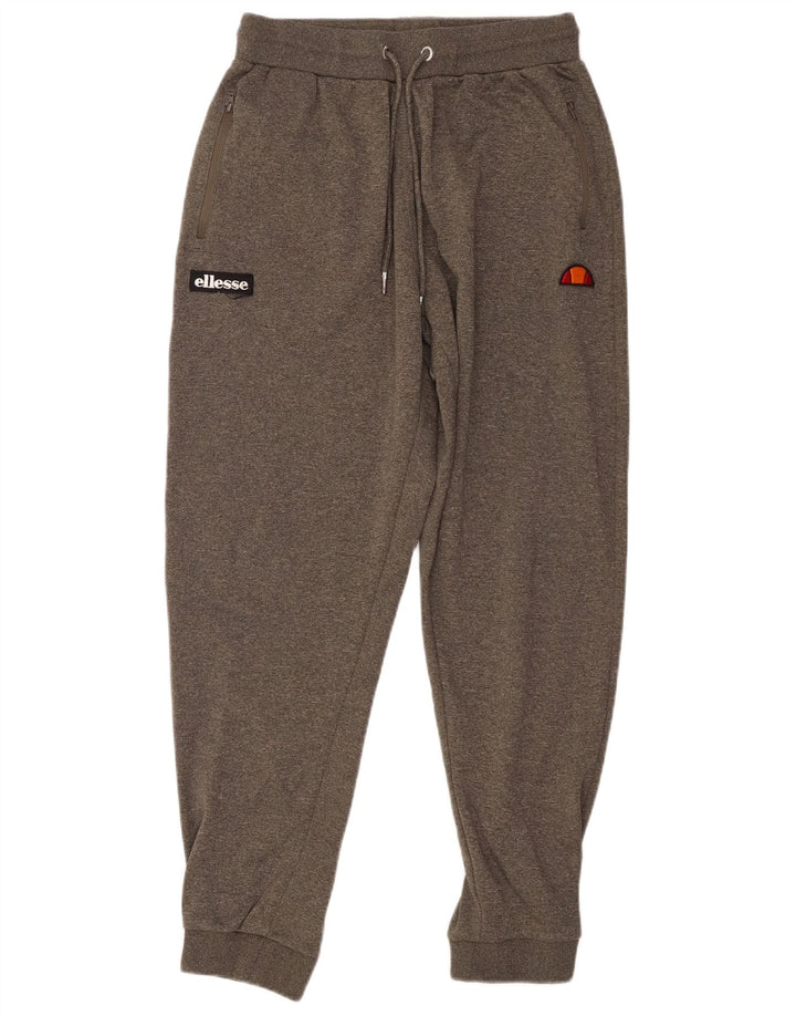 ELLESSE Træningsdragt bukser til mænd Joggers Large Grå Flecked Polyester