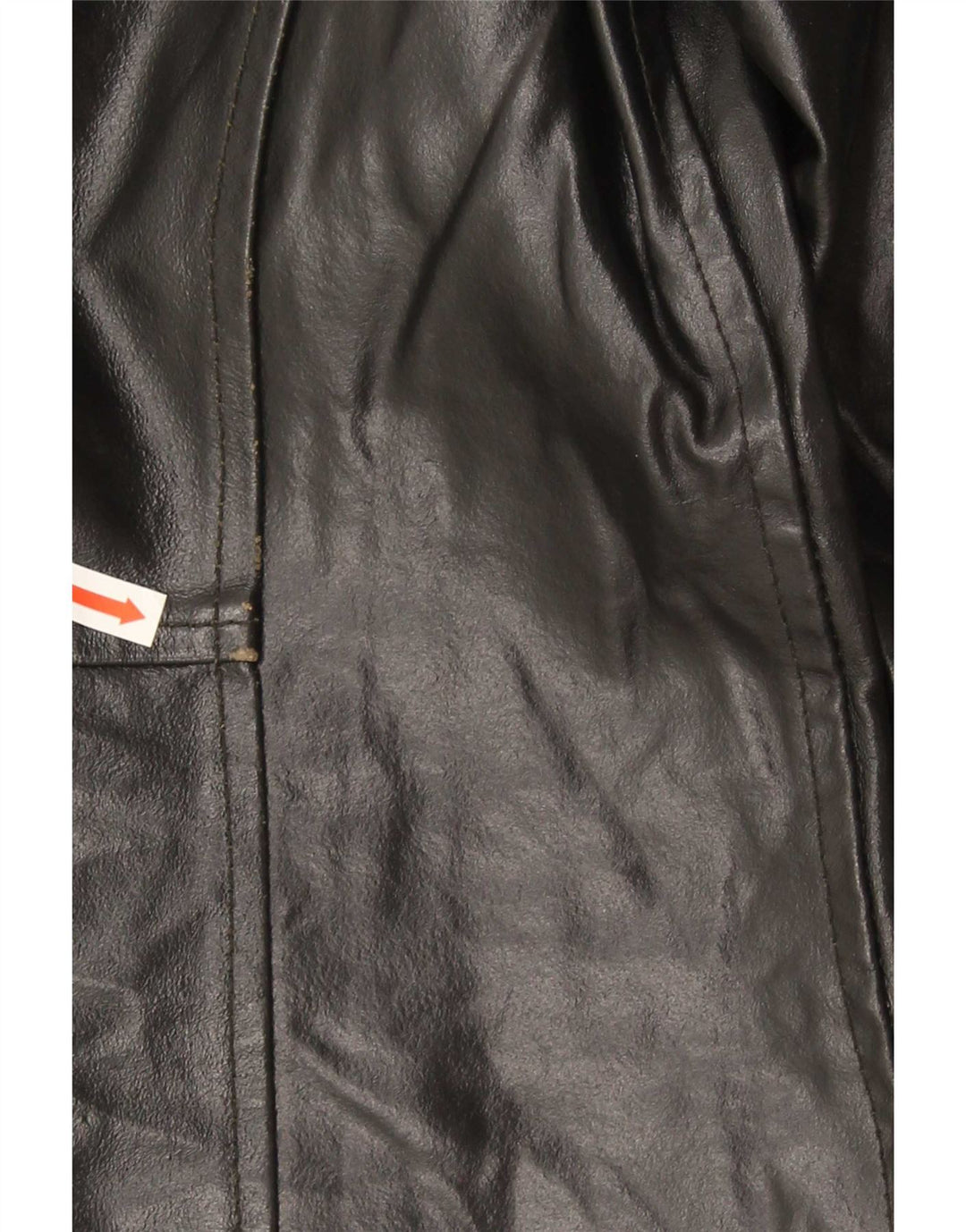 Vintage læderfrakke til kvinder UK 14 Medium Sort