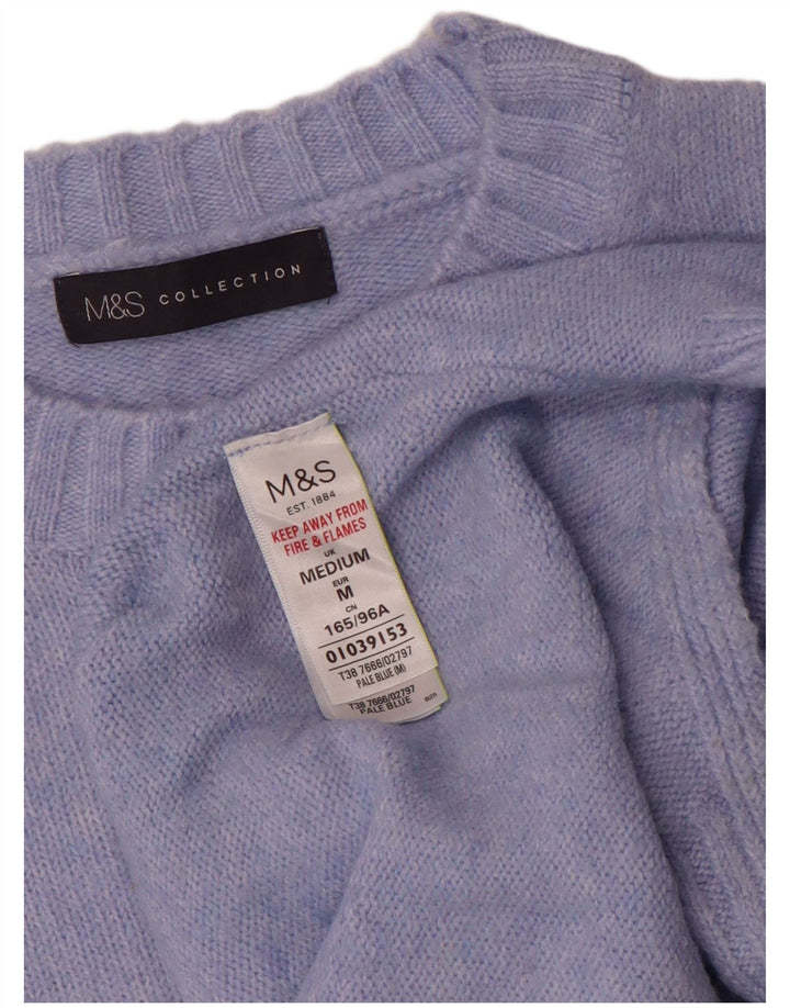 Marks & Spencer Dame sweater med rund hals DK 14 Medium Blue Acryl